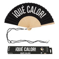 Éventail « Qué calor » Noir – Fisura