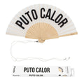 Éventail « Puto calor » Blanc – Fisura