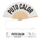 Éventail « Puto calor » Blanc – Fisura