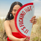 Éventail « It’s fucking hot » Rouge – Fisura – vue 4