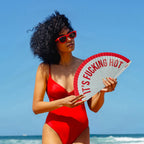 Éventail « It’s fucking hot » Rouge – Fisura – vue 6