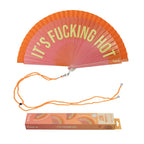 Éventail Imprimé « I'm fucking hot » Dégradé Orange – Fisura