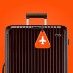 Etiquette de bagage triangle – vue principale