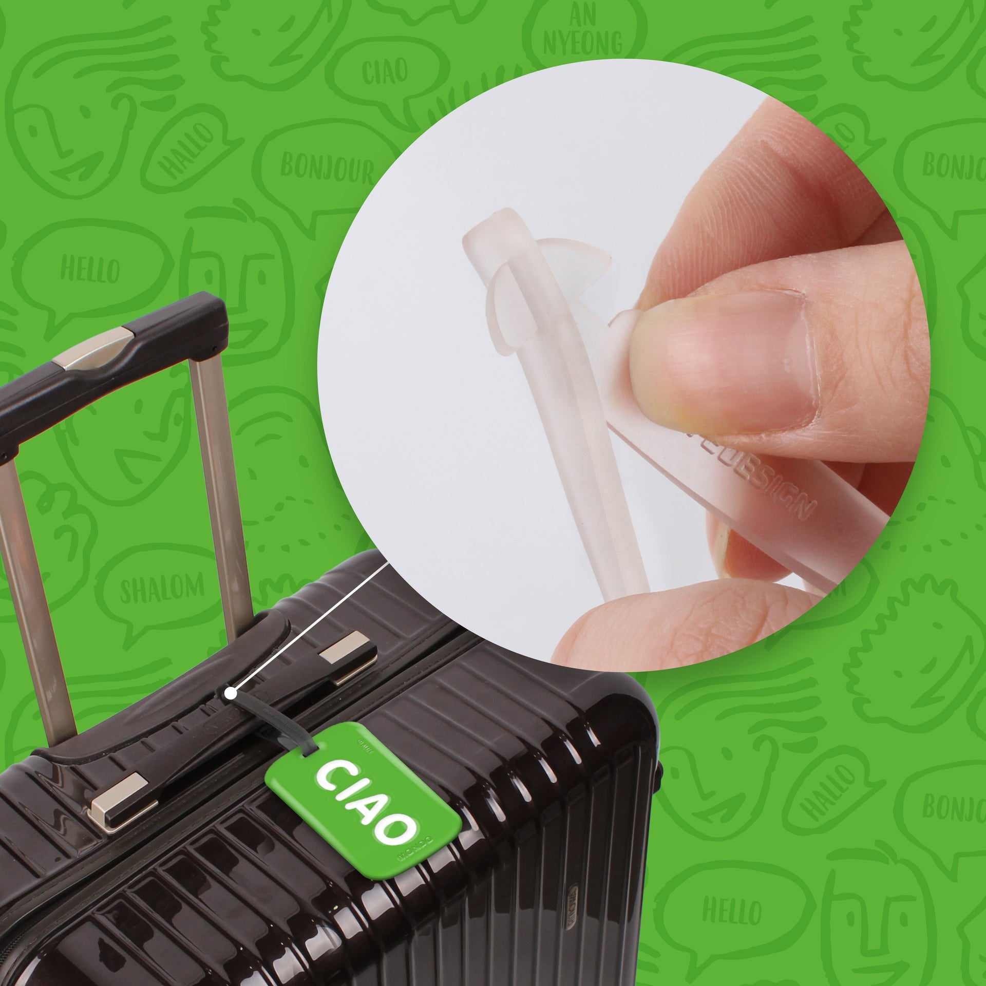 Ciao etichetta per bagagli