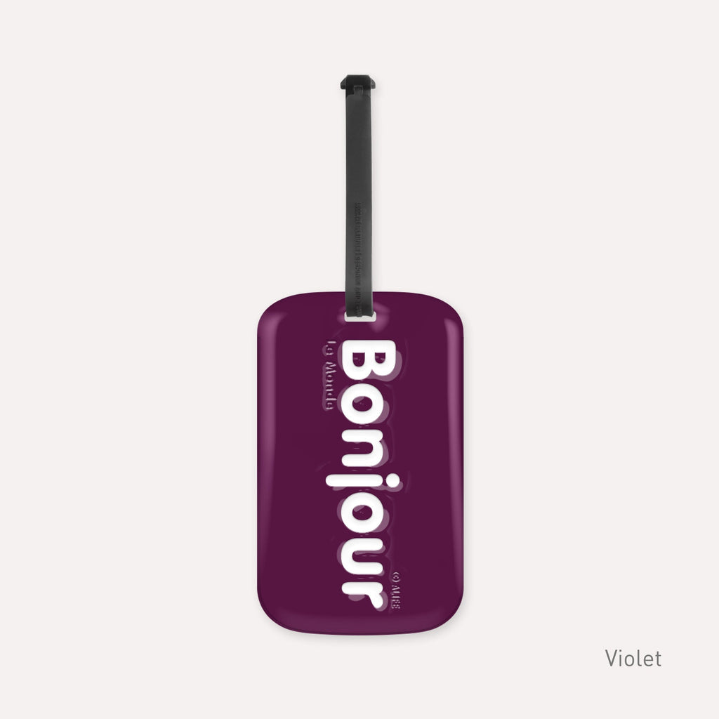 Etiquette de bagage Bonjour – vue produit 10