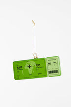 Boule de Noël Boardingpass Amsterdam - Rio de Janeiro