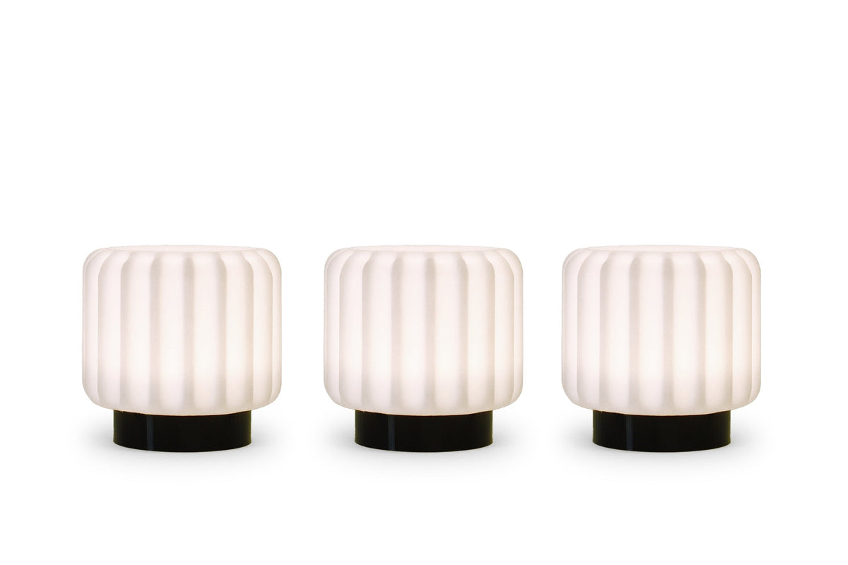3 wiederaufladbare Dentelle-Lampen