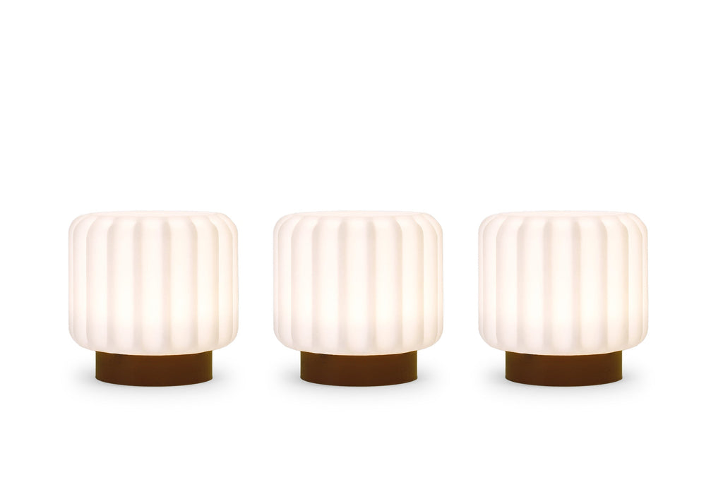 3 wiederaufladbare Dentelle-Lampen