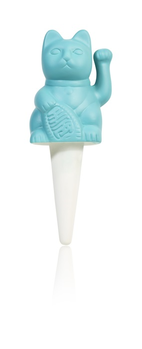 Designcadeau – Arroseur Autonome Chat Chanceux Bleu - le Chat Chanceux