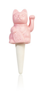 Designcadeau – Arroseur Autonome Chat Chanceux Rose - le Chat Chanceux