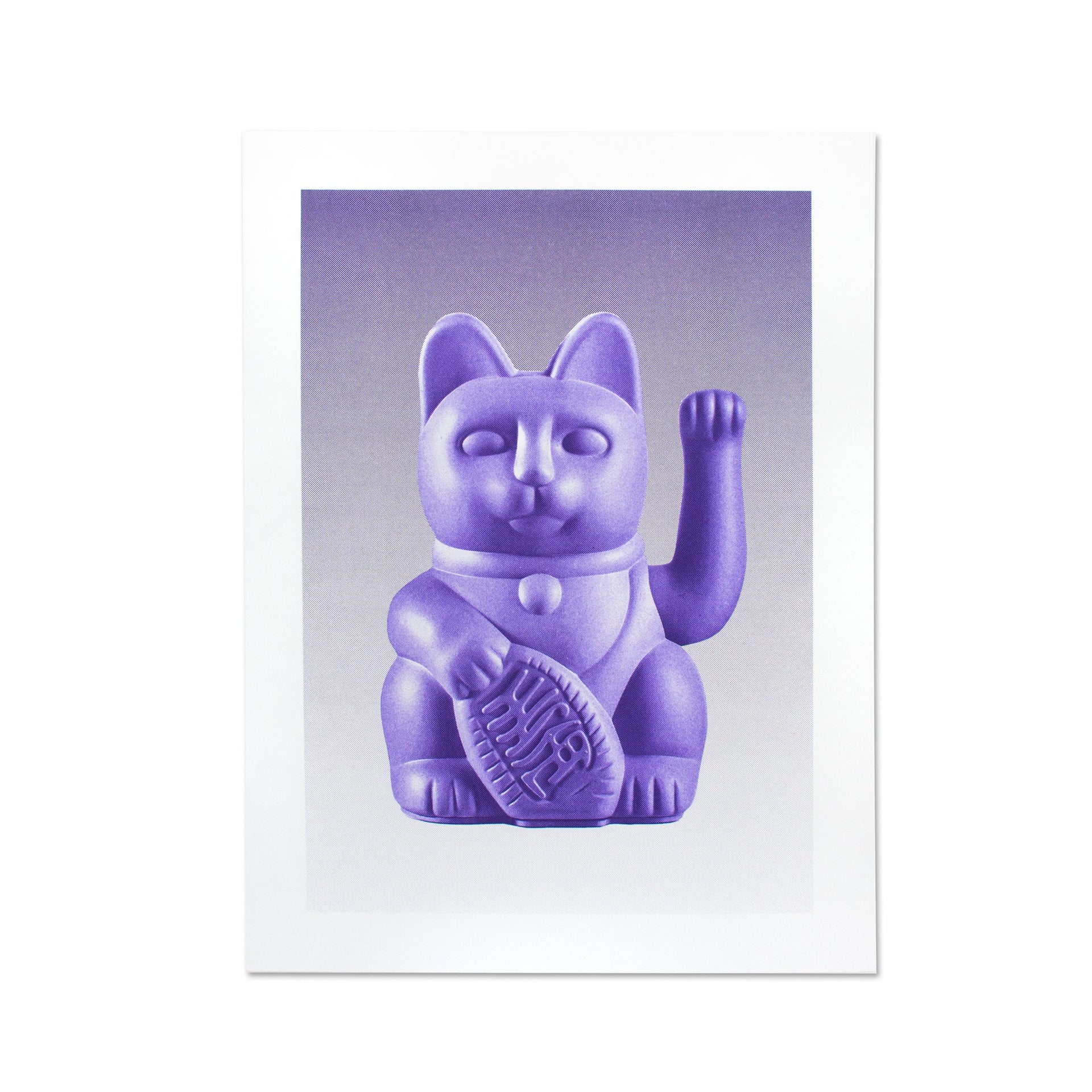 Designcadeau – Artprint Chat Chanceux Lilas - le Chat Chanceux