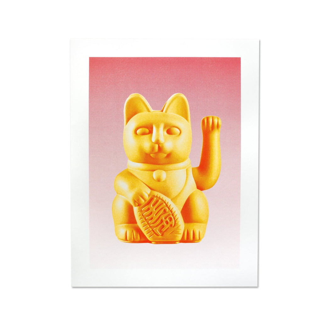 Designcadeau – Artprint Chat Chanceux Pêche - le Chat Chanceux