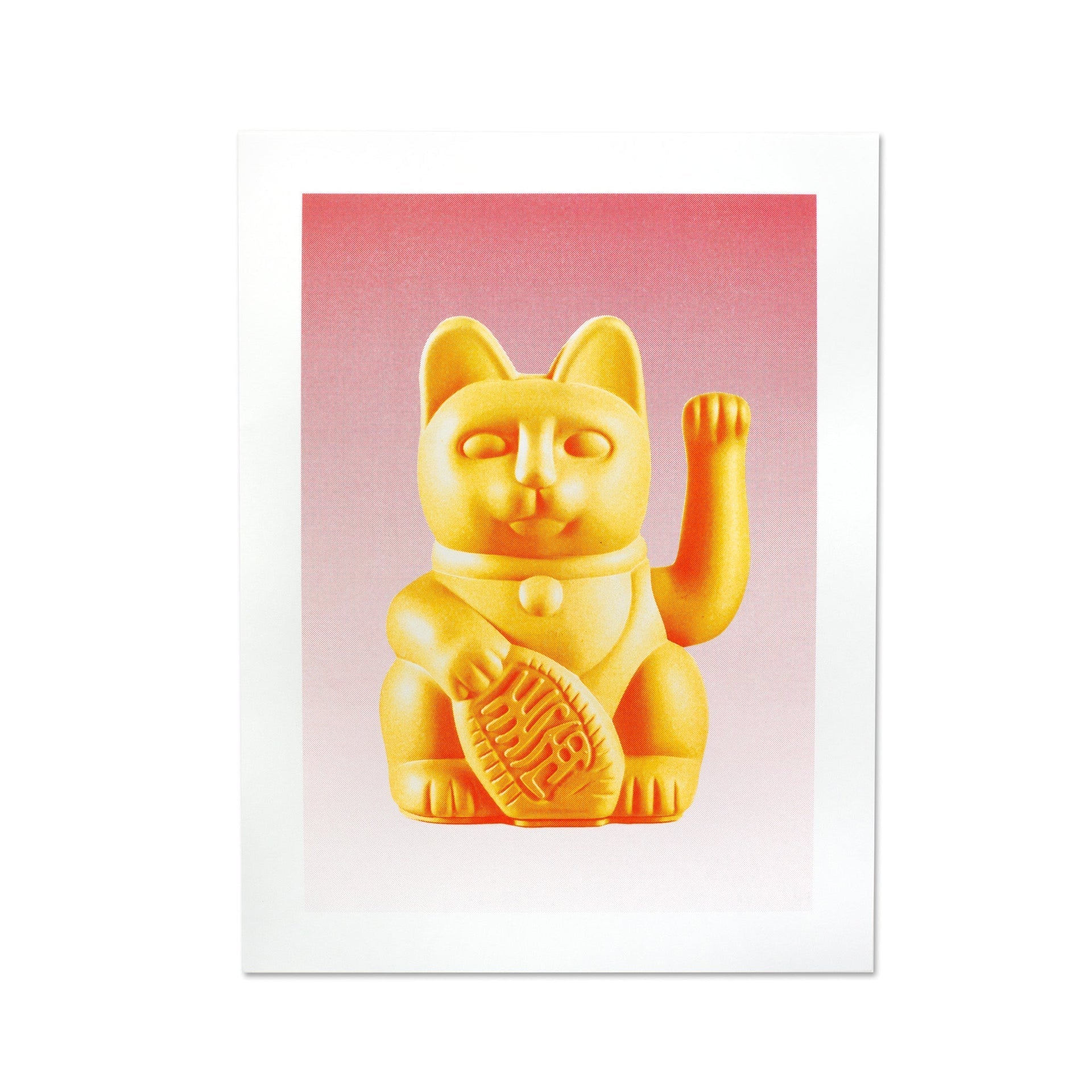 Designcadeau – Artprint Chat Chanceux Pêche - le Chat Chanceux