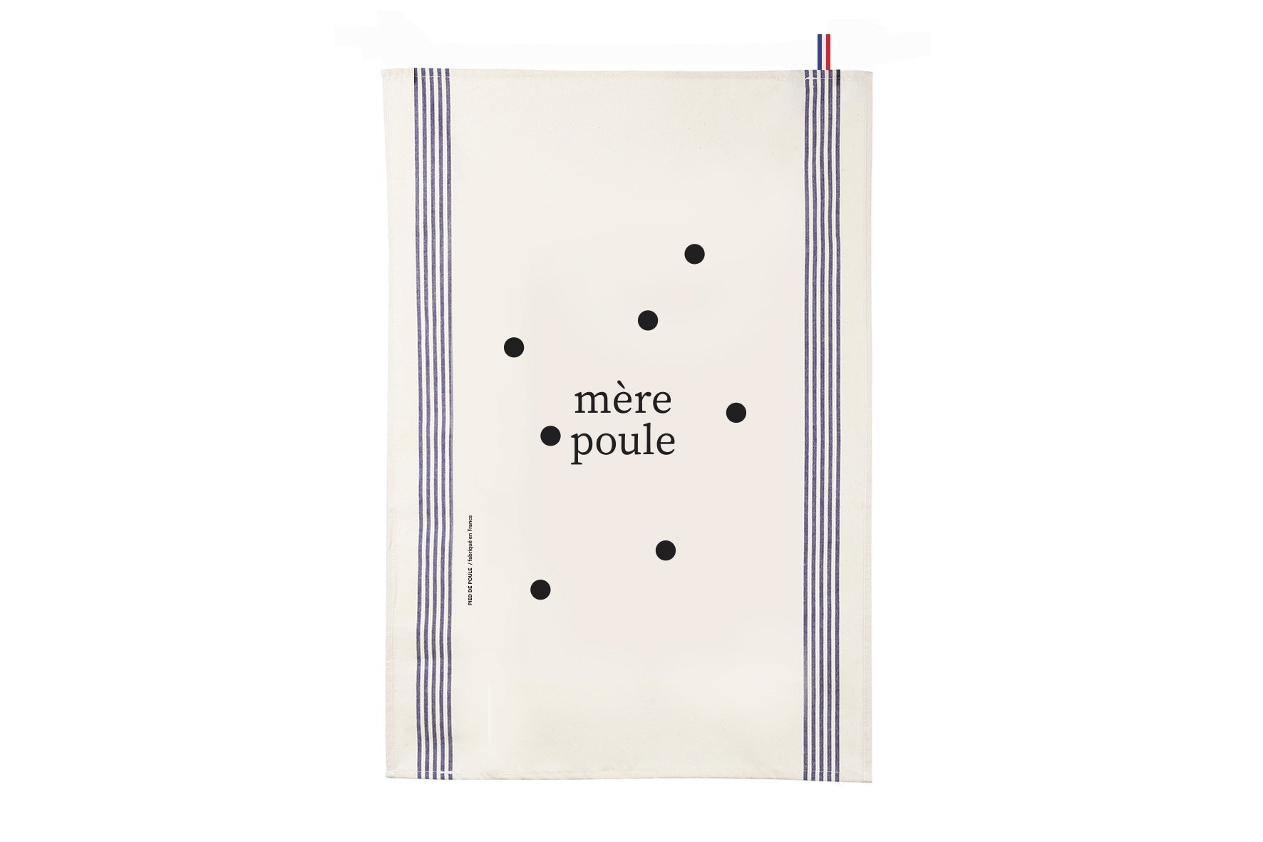 Designcadeau – torchon famille mere poule pied de poule 