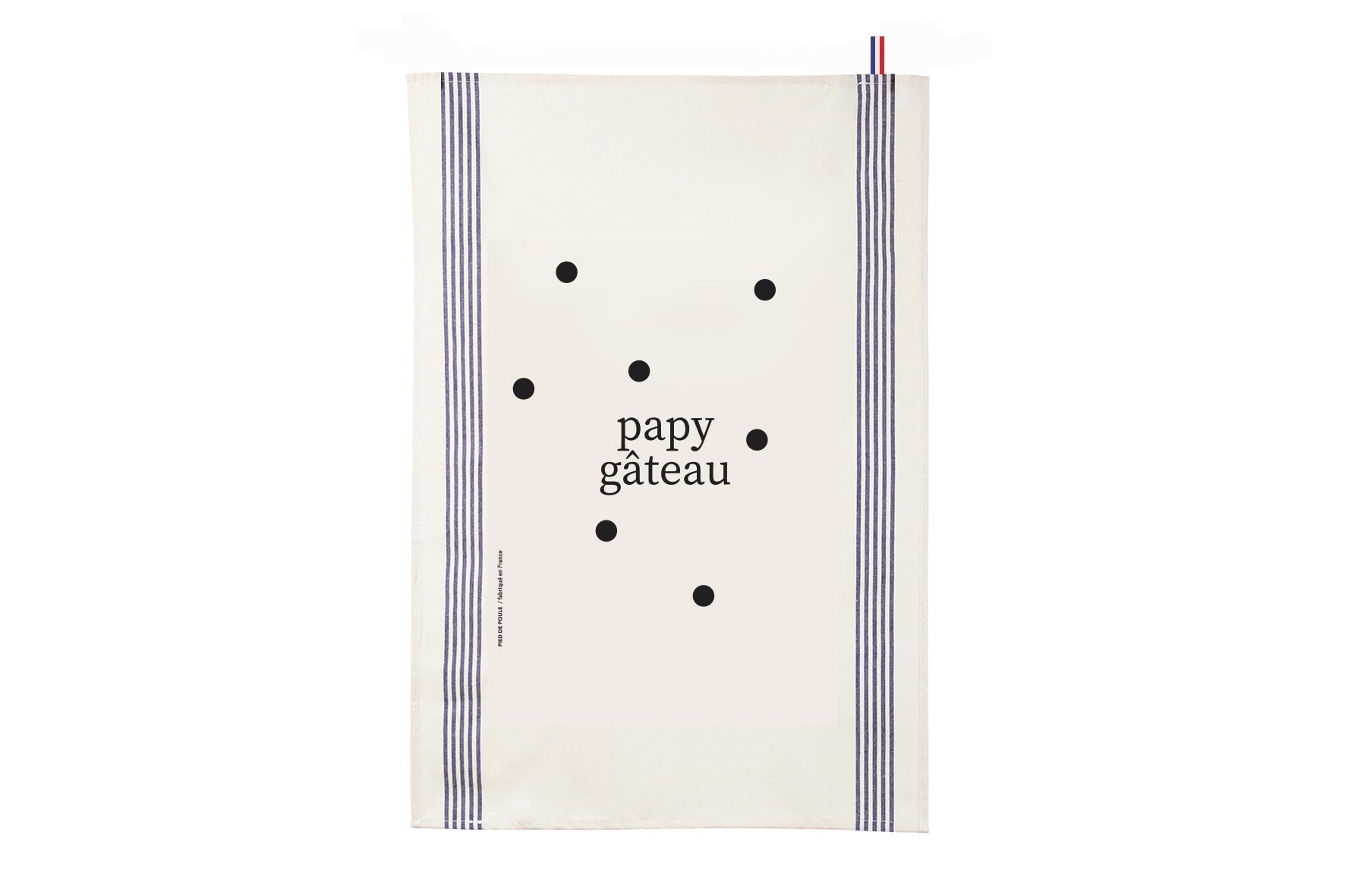 Oggetto regalo di design – torchon famille papy gateau pied de poule 