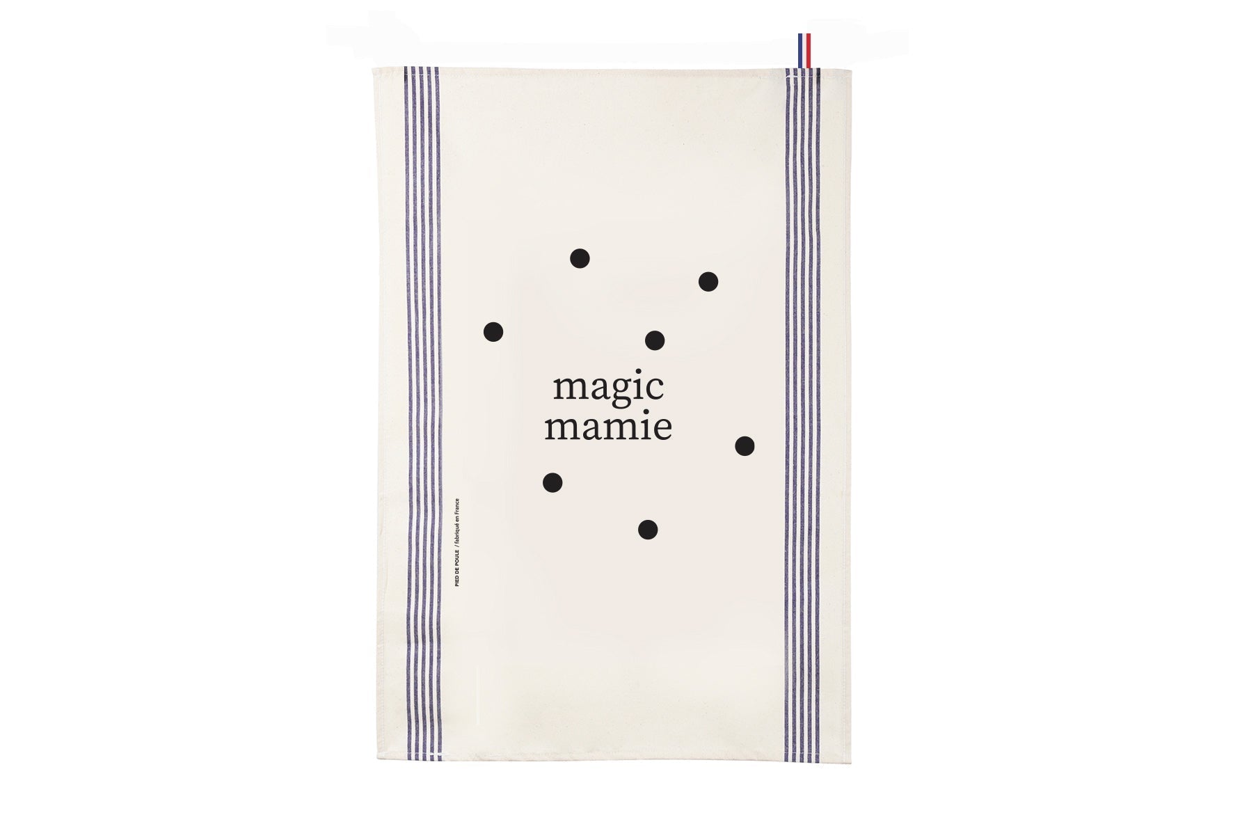 Designcadeau – torchon famille magic mamie pied de poule 