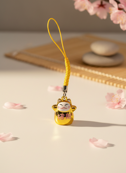 Daruma Glückskatze Tinker Bell Schlüsselanhänger