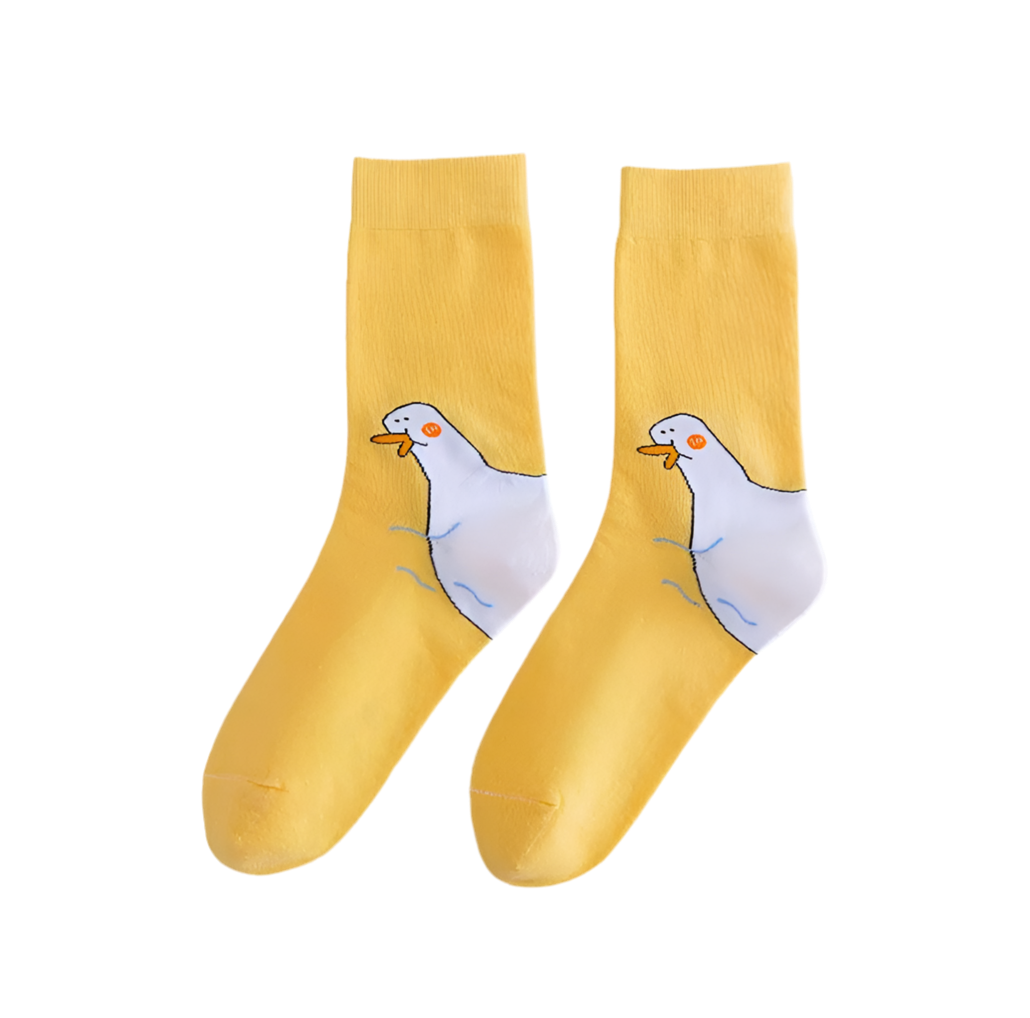 Oggetto regalo di design – chaussettes jaunes canard blanc mrcol