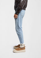 Chaussettes brodées BePets Teckel Bleu