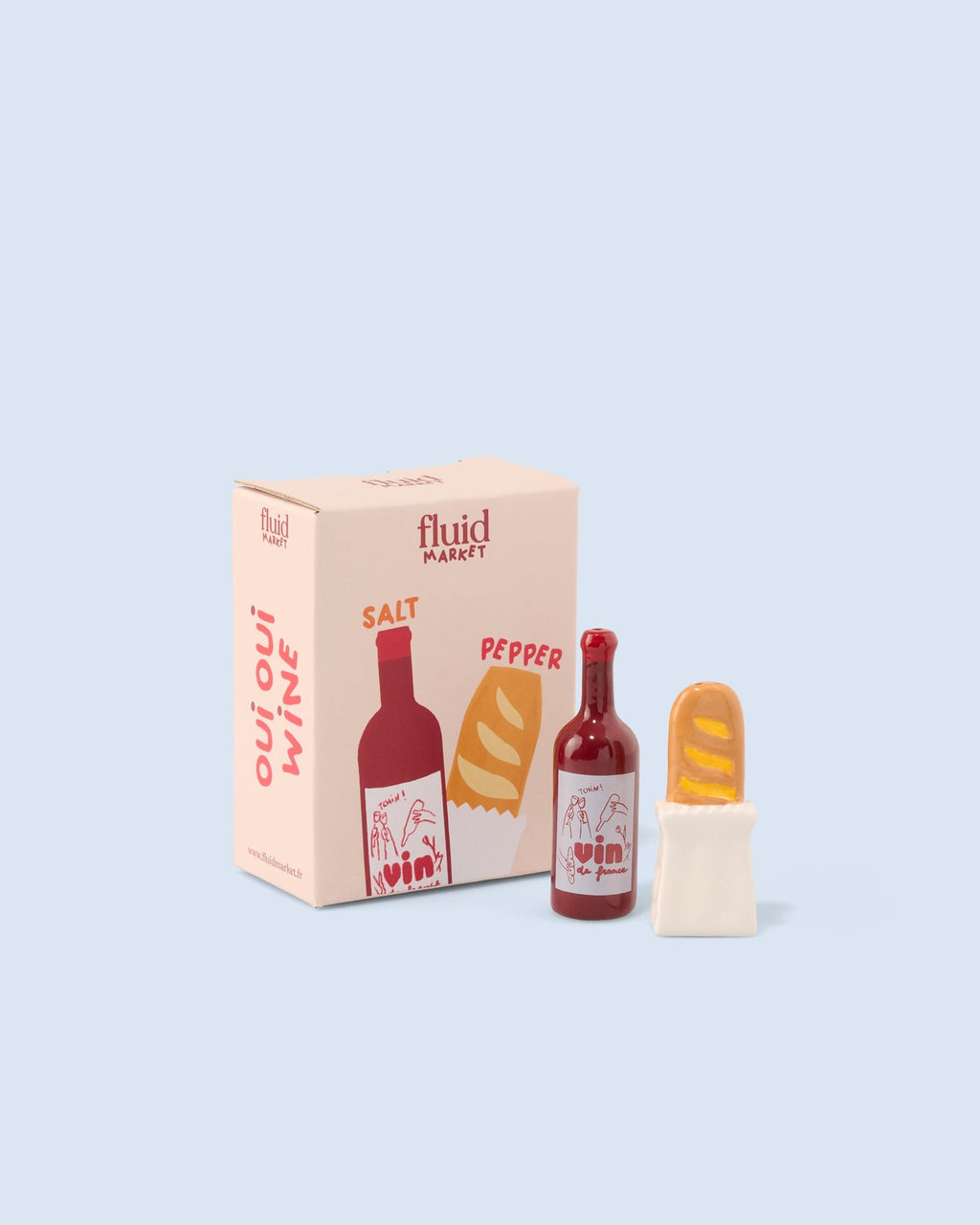 Salière et poivrière Baguette et Vin – vue 3