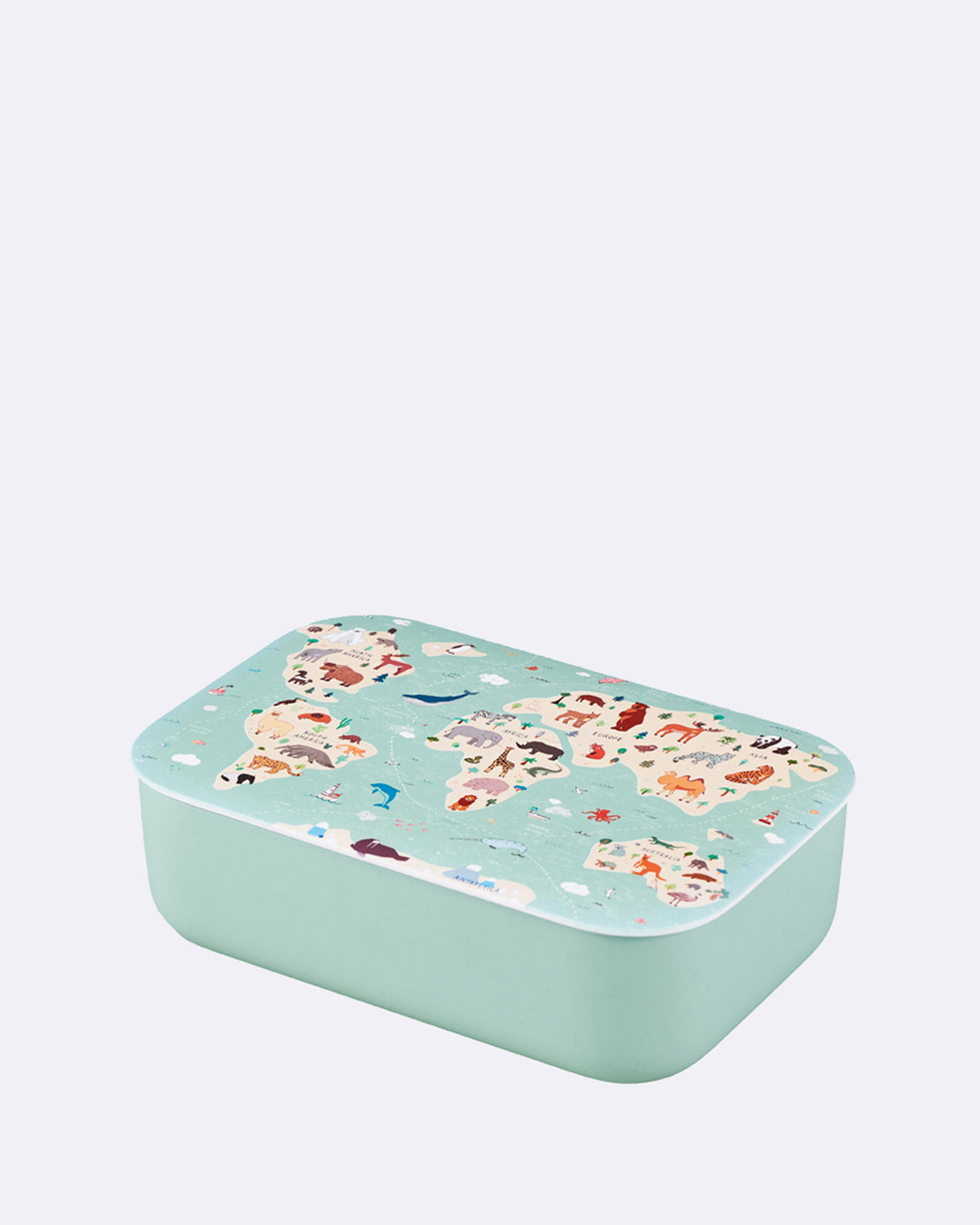 Bioloco Plant Classic Lunchbox - Carte des Animaux | Designproducten en originele cadeaus