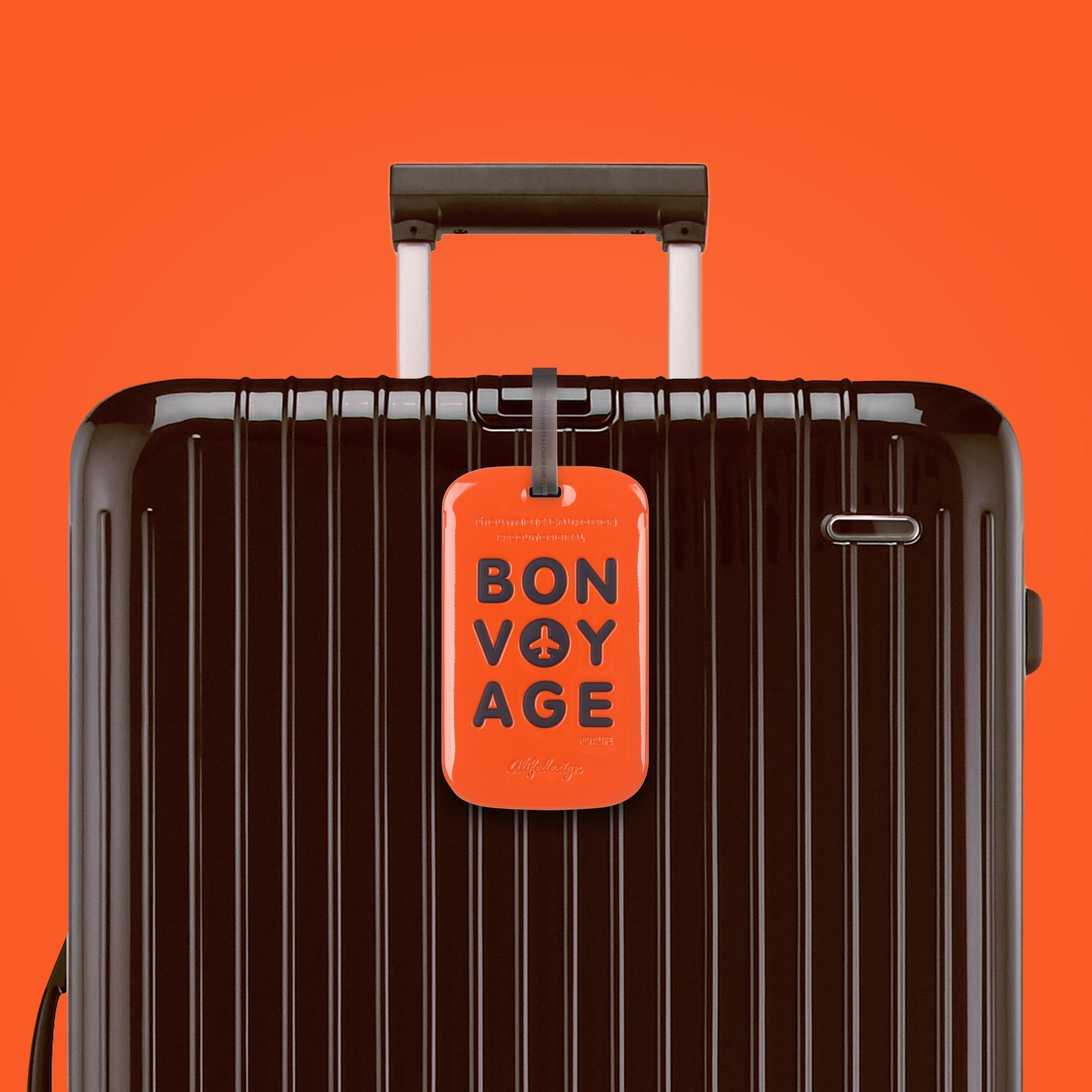 Etiquette de bagage Bon Voyage – vue principale