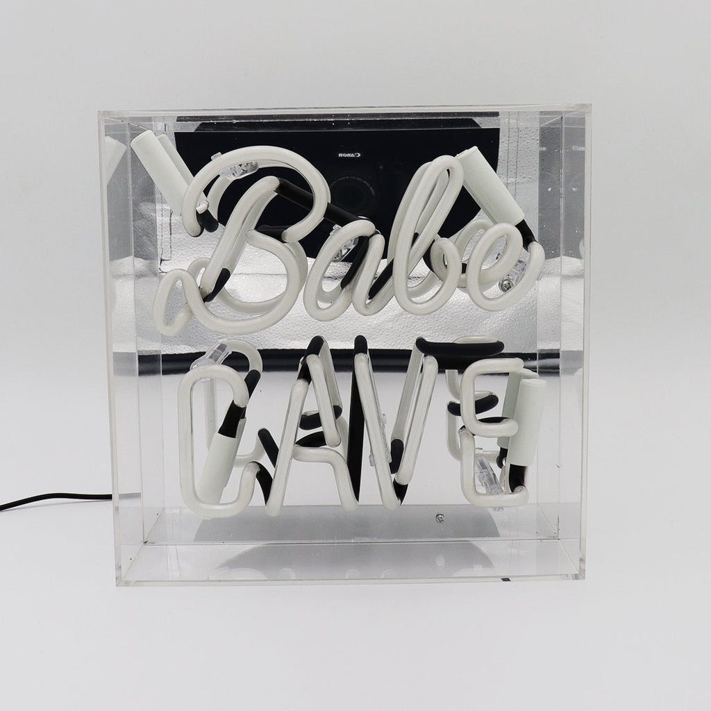 'Babe Cave' Glass Neon Sign