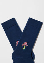 BeMushroom Embroidered Navy