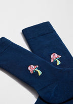 BeMushroom Embroidered Navy