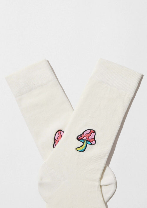 BeMushroom Embroidered Off-White