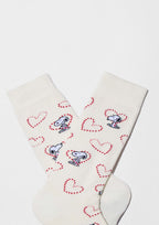 Chaussettes BeSnoopy Heart Blanc Cassé