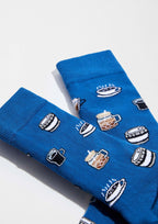 Chaussettes BeCoffee Bleu