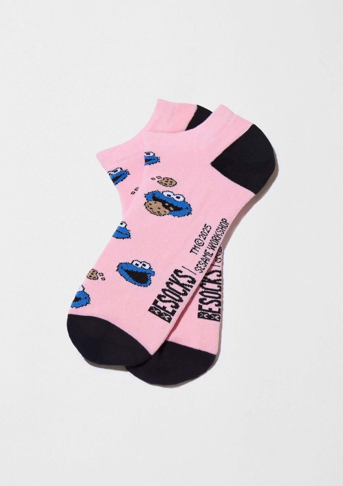 Chaussettes BeSesameStreet Cookie Monster Pink Ankle – Besocks