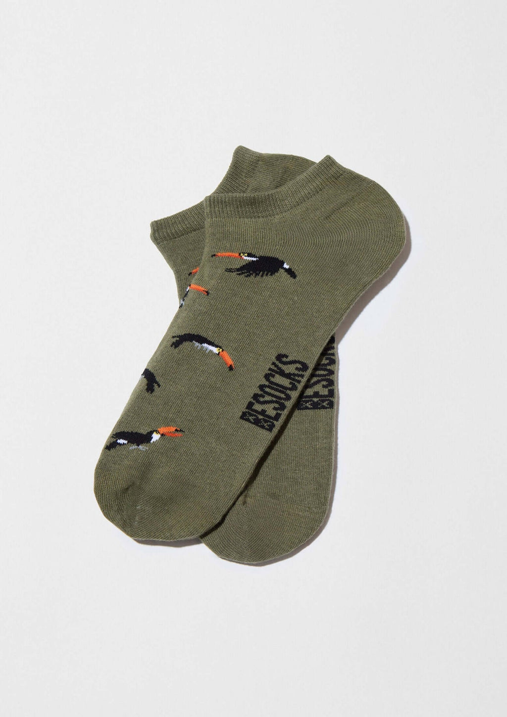 Chaussettes courtes BeToucan Vert Kaki – Besocks