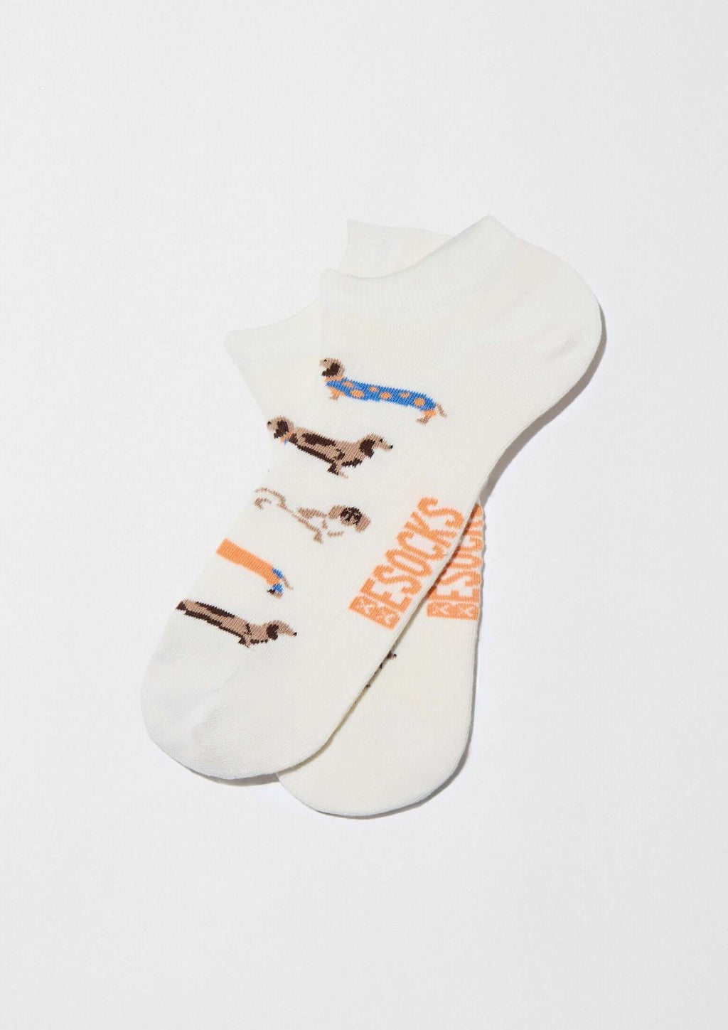 Chaussettes courtes BePets Teckels Blanc Cassé – Besocks