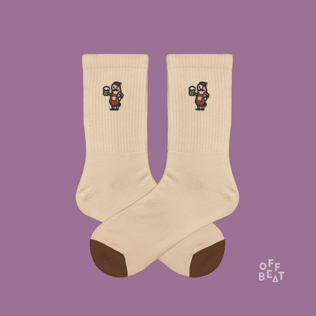 Chaussettes Brodées Wurstmensch