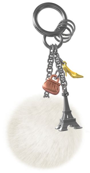 Oggetto regalo di design – bijou de sac tour eiffel argentee metalmorphose 