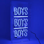 acrylic box neon boys boys boys 