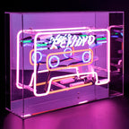 Regalo de diseño – large acrylic box neon cassette 