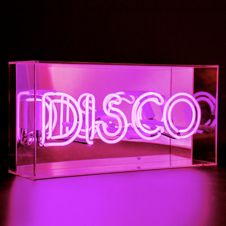 acrylic box neon disco pink 