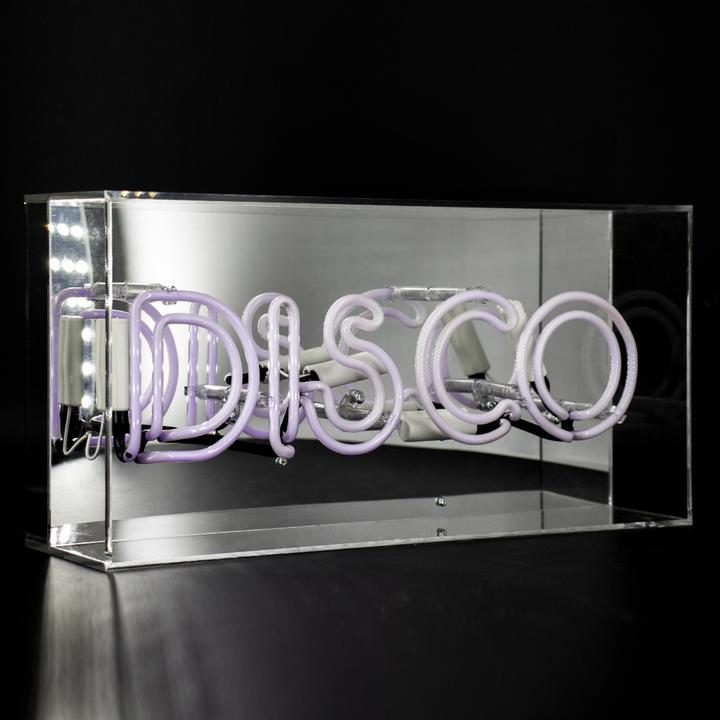 acrylic box neon disco pink 