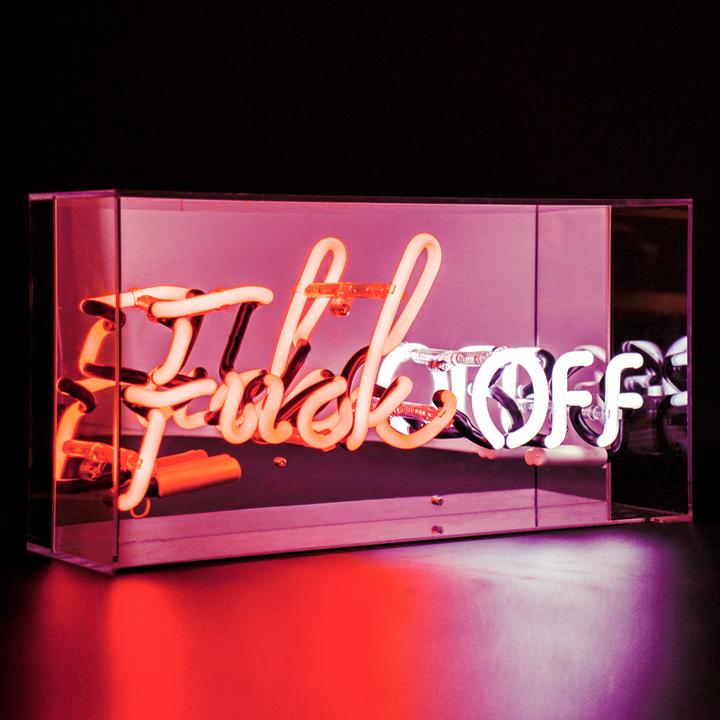 acrylic box neon fuck off ACBN FCKOFF 5060081504380
