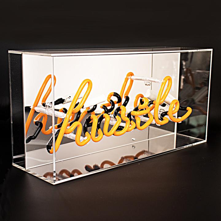 acrylic box neon hustle 
