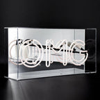 Oggetto regalo di design – acrylic box neon omg pink 