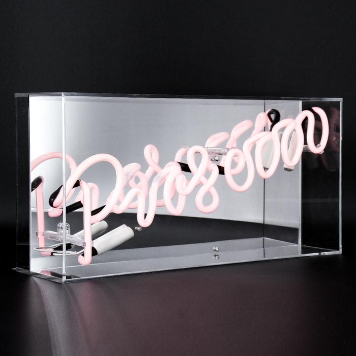 acrylic box neon prosecco pink 
