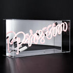 acrylic box neon prosecco pink 