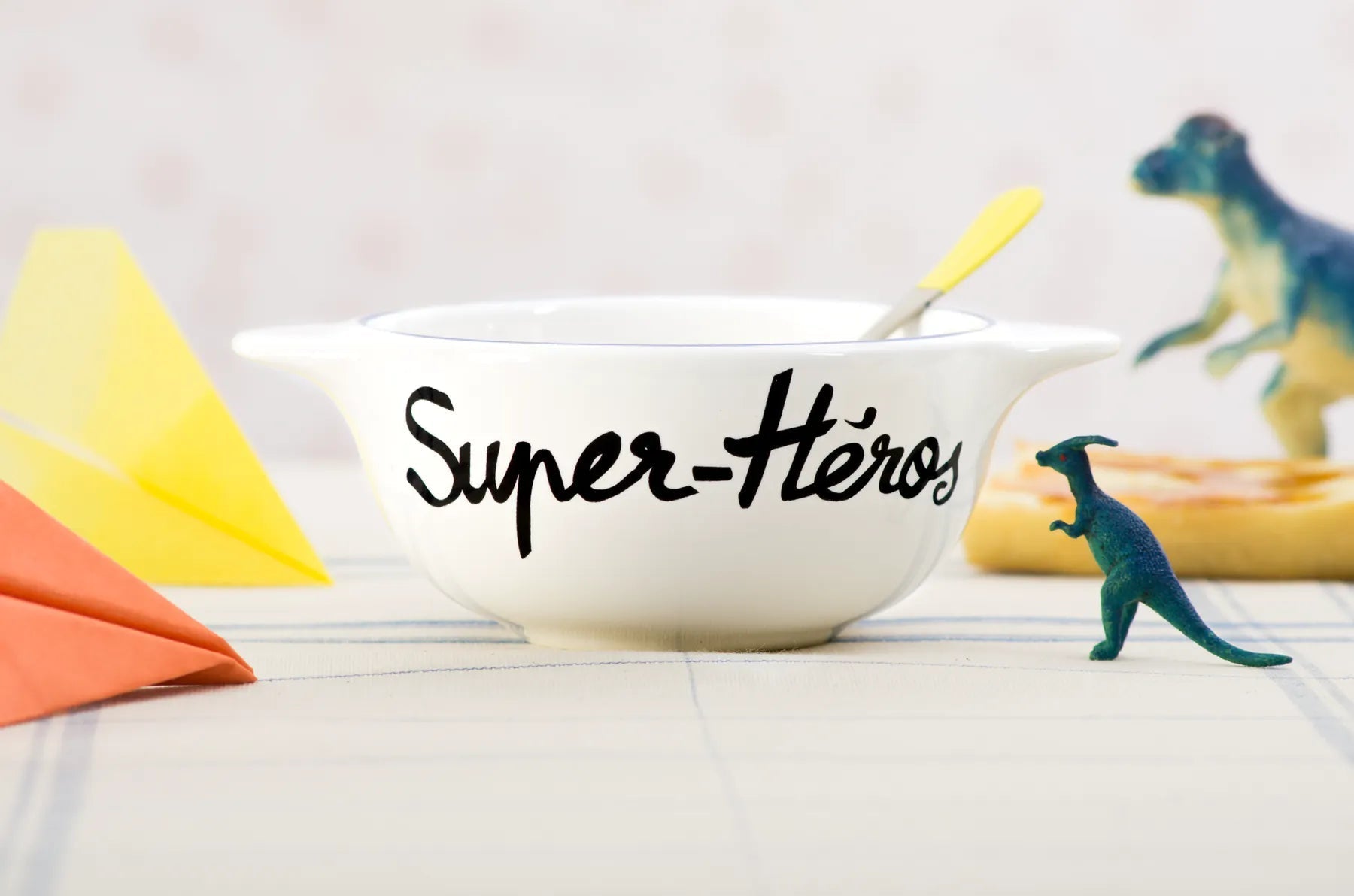 Oggetto regalo di design – bol breton super heros pied de poule 