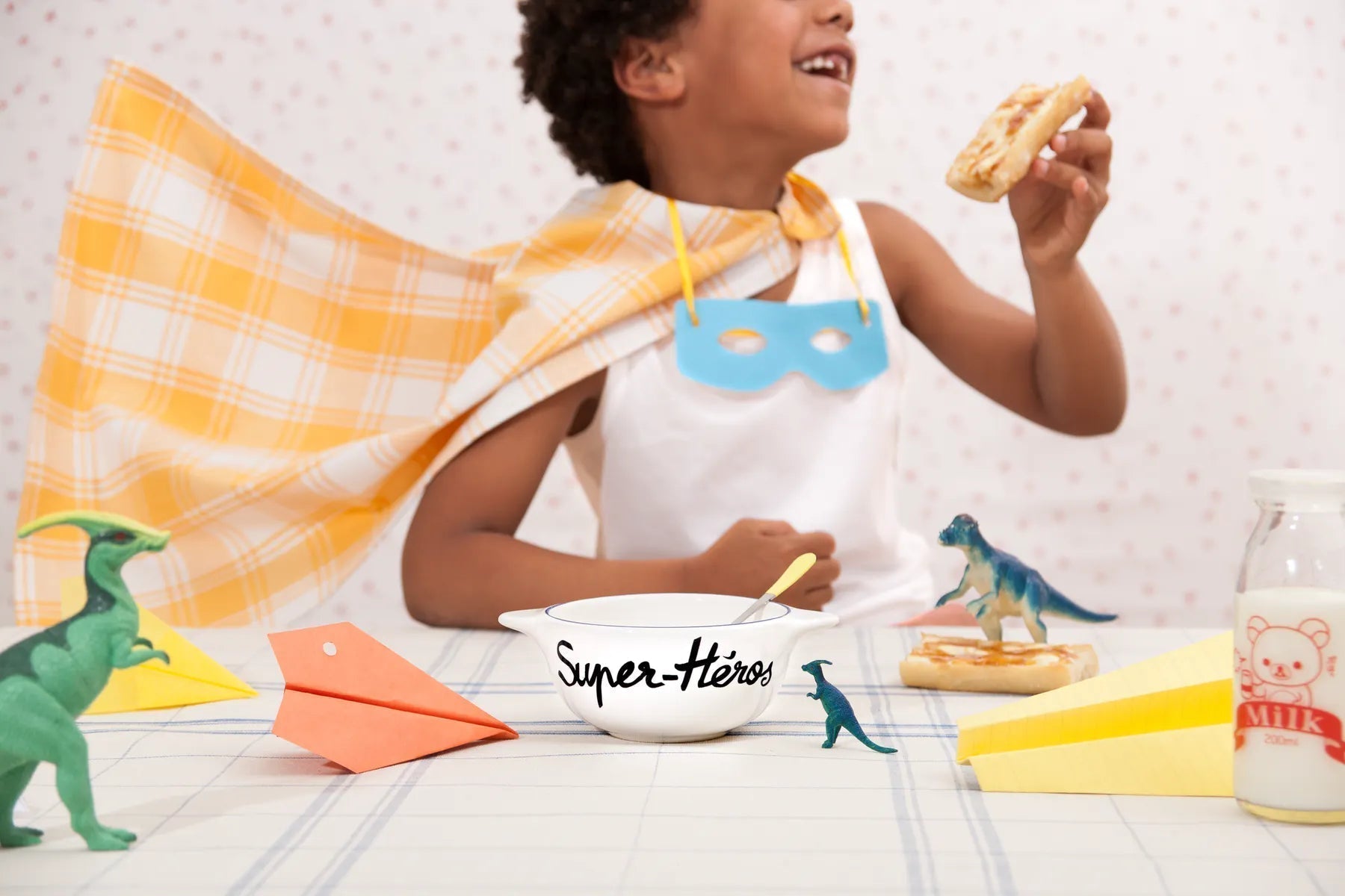 Oggetto regalo di design – bol breton super heros pied de poule 