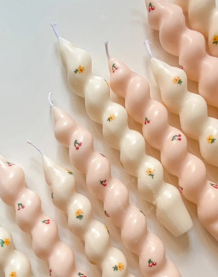 Bougie Torsadée Cerises