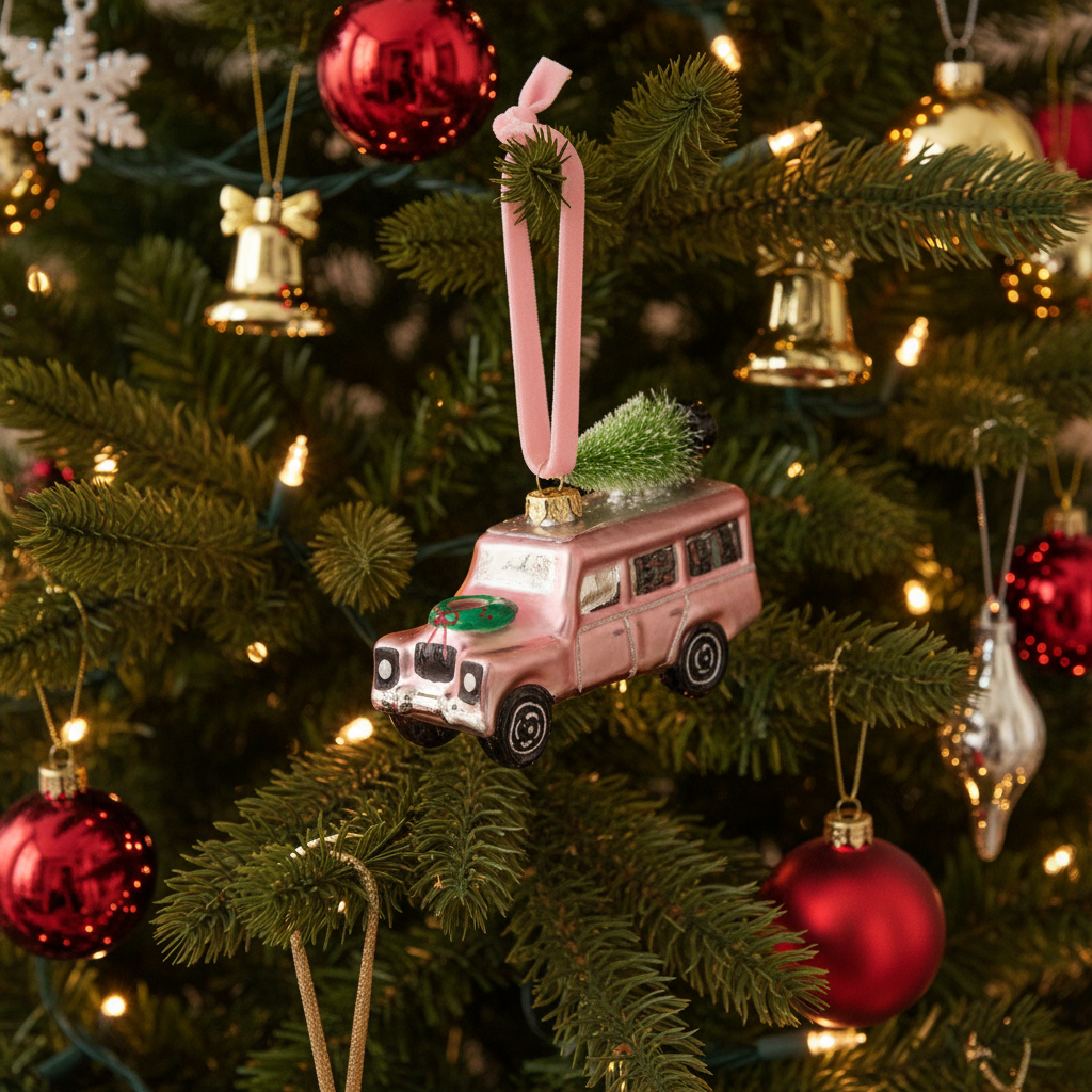 Weihnachtskugel 4x4 Rosa